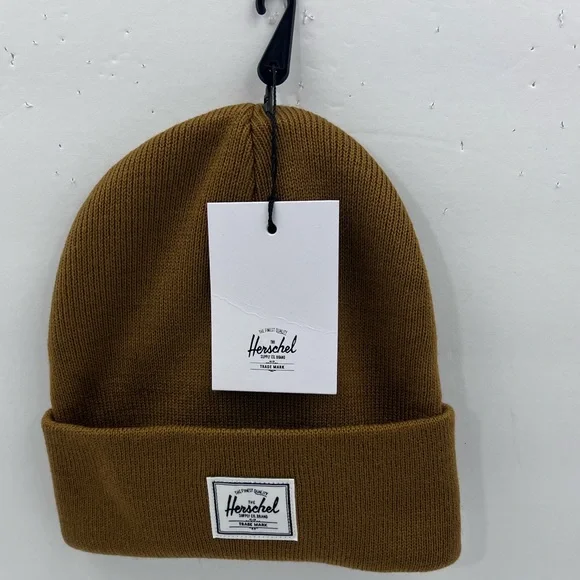 HERSCHEL SUPPLY CO. CAMEL COLOR, DOUBLE LINED VERY WARM BEANIE,UNISEX, ONE SIZE - Picture 5 of 16
